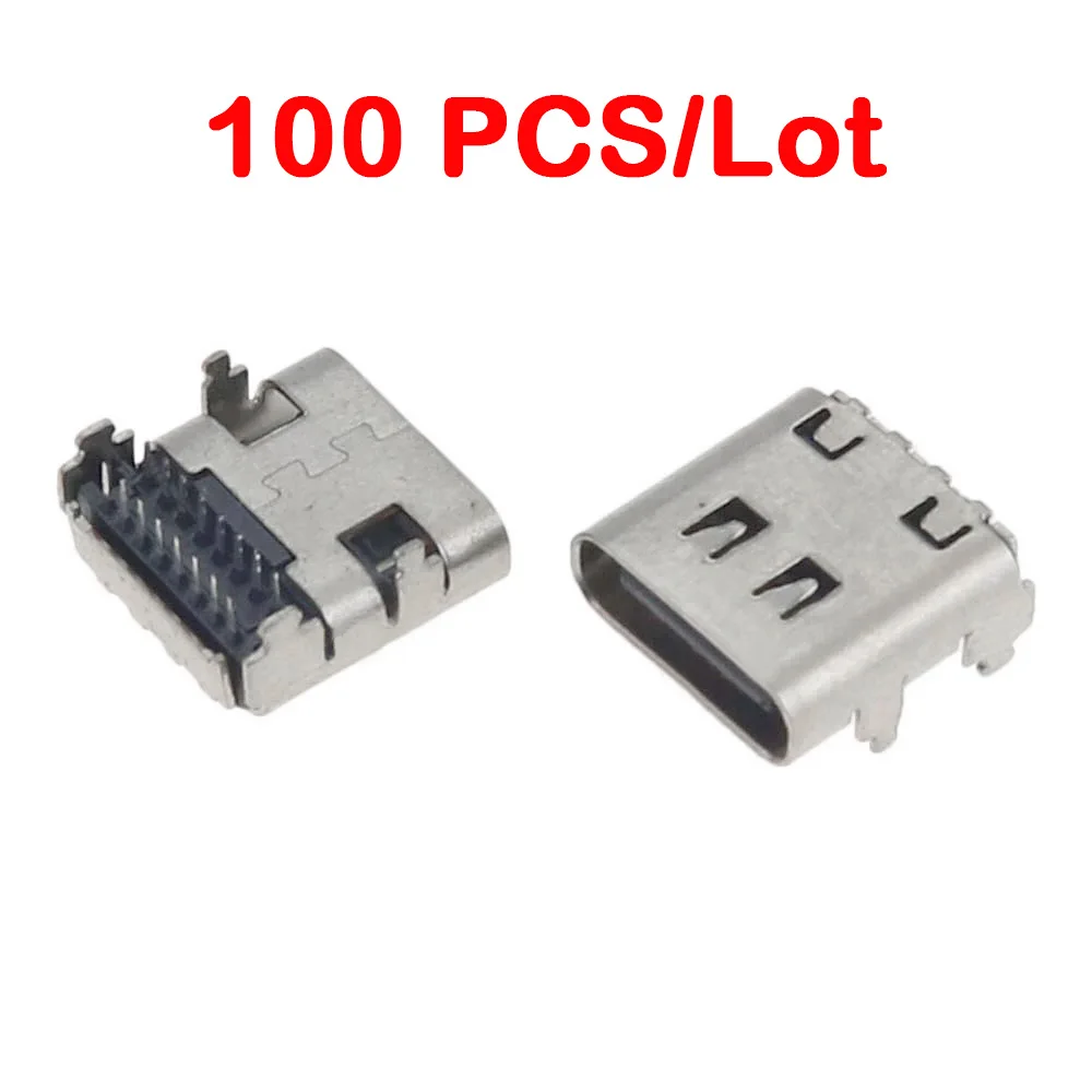 

100pcs 16pin Micro USB Type C Connector Port For JBL Charge 4 Type-C Power Charging Jack Socket USB-C Female Dock Plug Socket