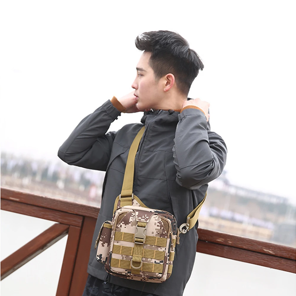 USB Multifunction Men\'s Tactical Sling Shoulder Bag Men Outdoor Sport Messenger Bag For Military Crossbody Camouflage Bag  X116D