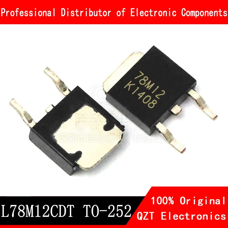 20PCS 78M12 TO-252 L78M12CDT TO252 L78M12 TO-252-2(DPAK) 12V ใหม่และต้นฉบับ