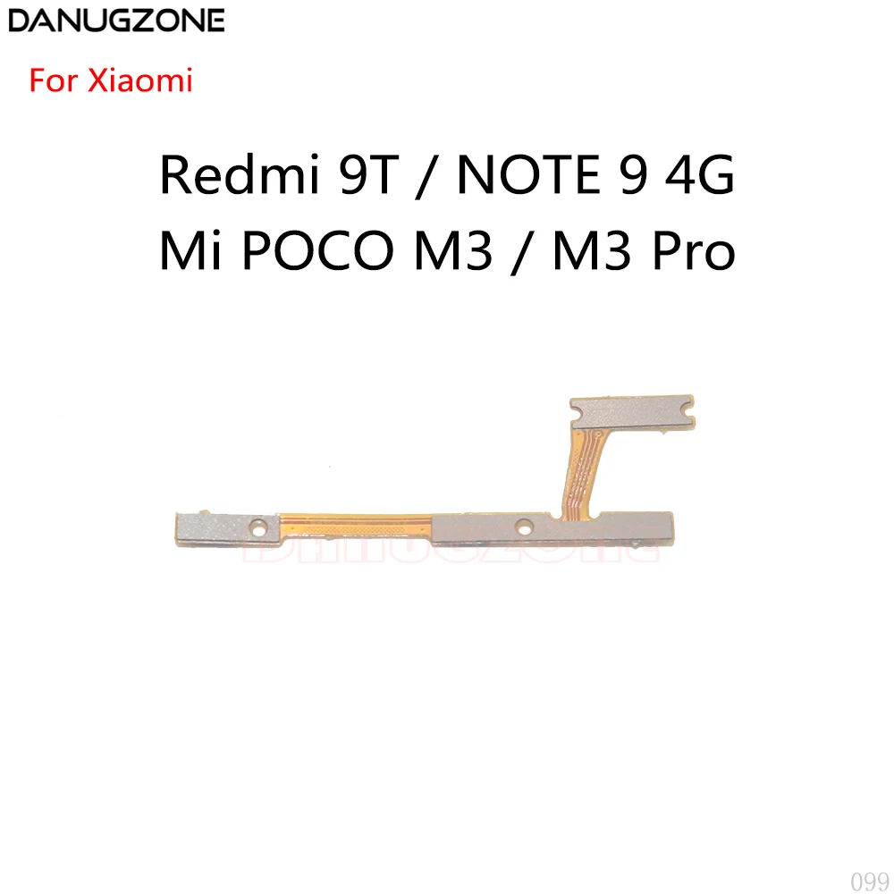 Power Button Switch Volume Button Mute On / Off Flex Cable For Xiaomi Redmi 9T / NOTE 9 4G / Mi POCO M3 / Pocophone M3 Pro