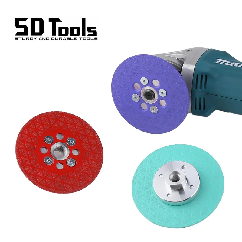 Angle Grinder Cutting Wheel Saw Blade Brazed Diamond Double Side Coated Grinding Disc Saw Blade For Marble Concrete Ceramic Tile