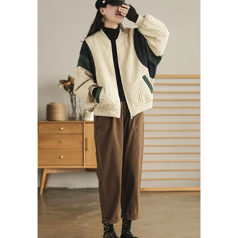 Max LuLu Korean Design Loose Casual Jacket 2021 Women Vintage Harajuku Coat Female Zipper Contrast Color Streetwear Punk Clothes