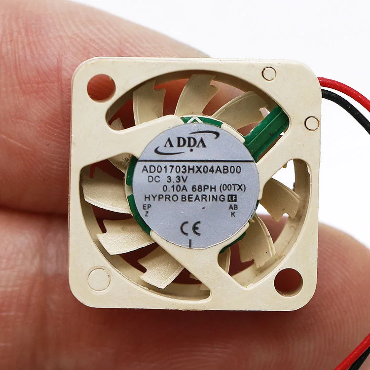 

ADDA AD01703HX04AB00 DC 3.3V 0.10A 17x17x4mmm 2-wire UAV Cooling Fan