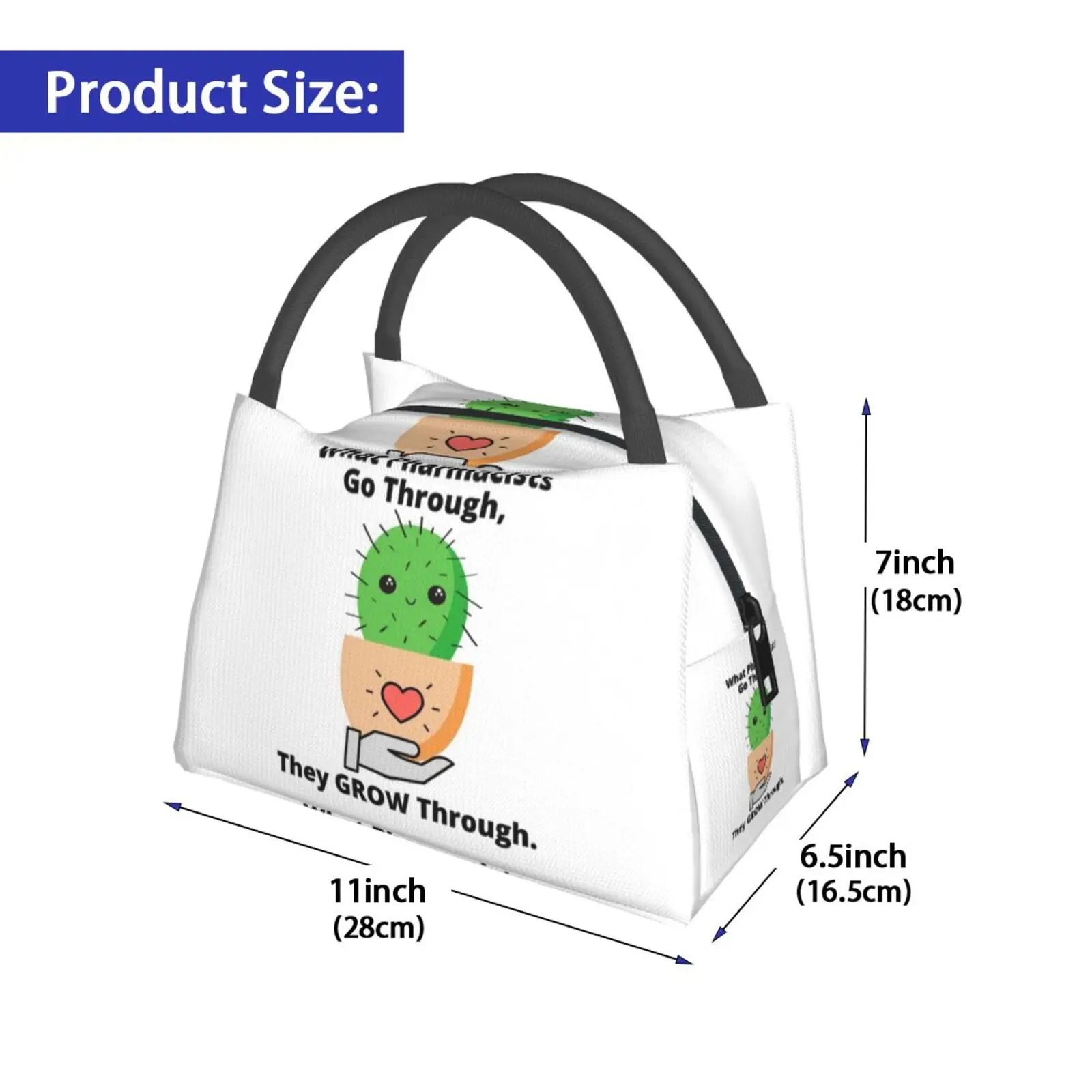 Portable Insulation Bag Pharmacist Go Through Pharmacist Pharmacy Inspiration Motivation Plant Cactus Garden