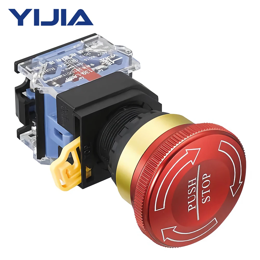 φ40mm Metal Head 22mm Mounting 440V 10A 1NO1NC Emergency Push Button Switch LA38A-11ZS/A