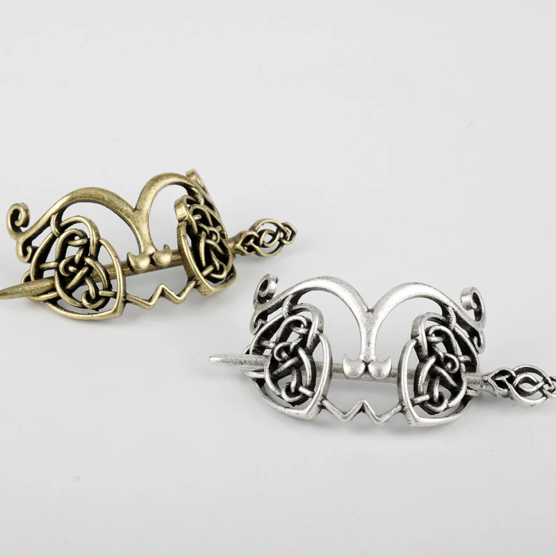 27 Style Viking Hairpin Celtics Knots Crown Vintage Metal Hair Stick Runes Dragons Slide Hair Clip Women Hair Jewelry Accessorie