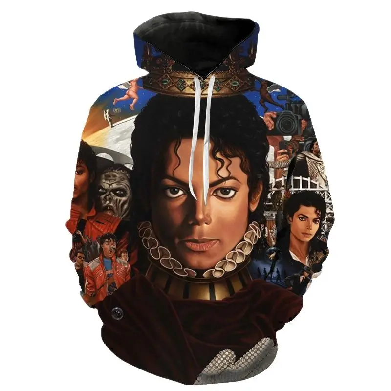 Children Hoodies New Fashion Casual Michael Jackson Men Women 3D Printed Streetwear Hooded Boy Girl Sweatshirts Hop-Hip Jacket