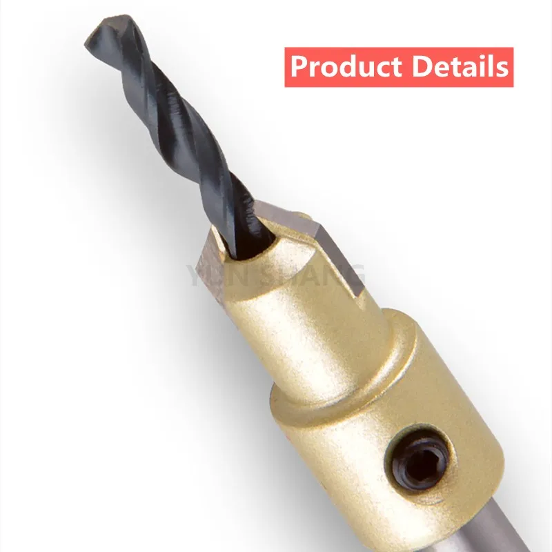 Imagem -05 - Parafuso de Cabeça Escareada Broca de Salada de Cone Perfuração Abridor de Buraco de Passo Ferramentas de Carpintaria Chumbo Profundo Cnc mm