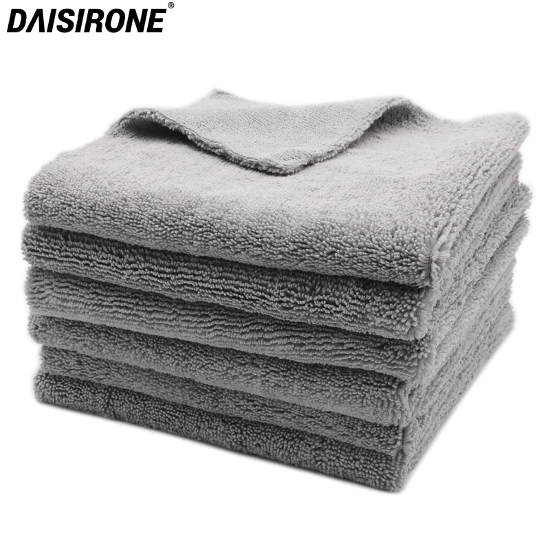 

6PCS 40x40cm Super Thick Plush Edgeless Microfiber Towels Car Cleaning Cloths Car Care Microfibre Wax Polishing Detailing Drying