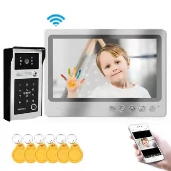 9 Inch LCD Monitor Wired WIFI Video Door Phone Wireless Intercom Doorbell APP Remote Control Visual Door Viewer