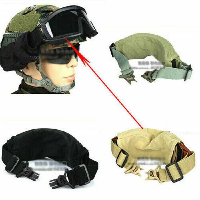 Outdoor tactical guide goggles with cloth cover, suitable for tactical FAST AF MICH IBH helmets