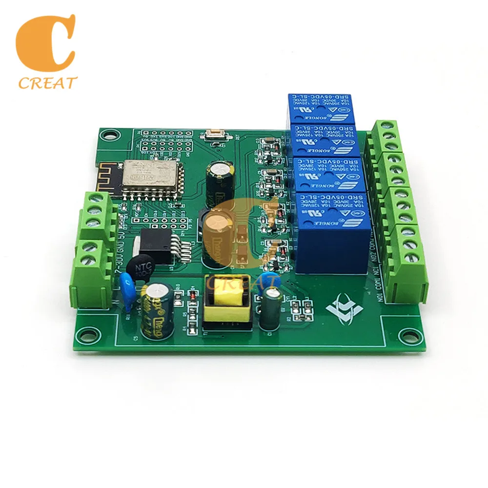 1/2/4/8 Channel ESP8266 Wireless WIFI Relay Module ESP ESP-12F Development Board AC/DC 5V/7-28V/5-80V Wireless Relay Module