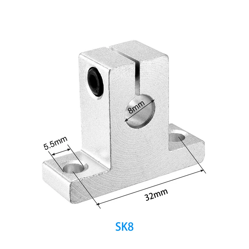 Soporte de eje óptico lineal para fijación de asiento, accesorio de riel de sujeción de Hardware para eje, SK8, SK10, SK12, SK16, SK20, 4 unids/lote