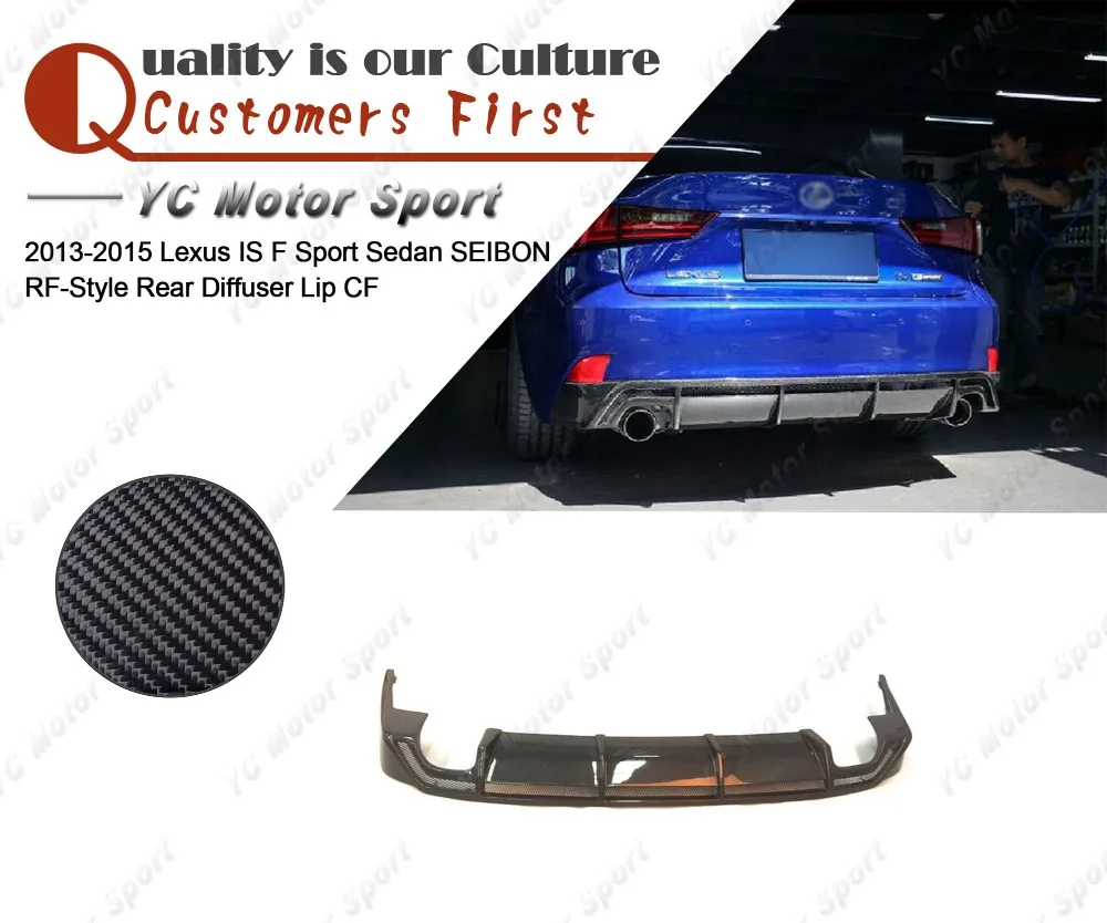 

Car Accessories Carbon Fiber SB RF-Style Rear Diffuser Fit For 2013-2015 Lexus IS F Sport Sedan Rear Diffuser Lip