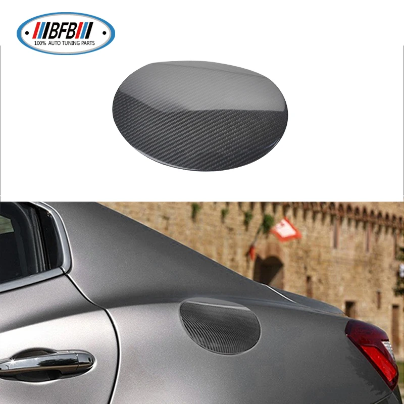 

BFB 1Piece Gas Tank Fuel Oil Cap Cover Trim Add on style Dry Carbon For Maserati Ghibli 2013-2017