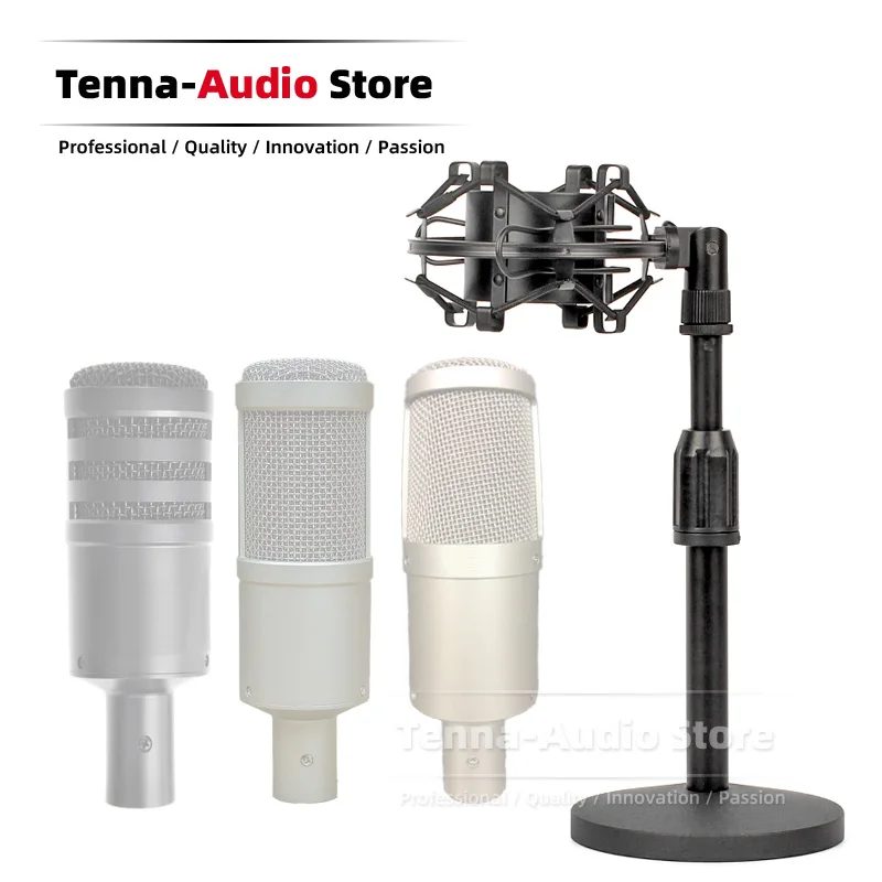 

Desktop Suspension Microphone Stand + Shock Mount Holder Shockproof Mic Clip For Heil Sound PR 30 40 PR30 PR40 BG PR781 PR 781