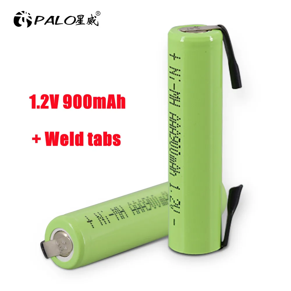 

PALO AAA Rechargeable Battery 1.2V 900mah Ni-MH Nimh Cell with Welding Tabs for Philips Braun Electric Shaver, Razor, Toothbrush