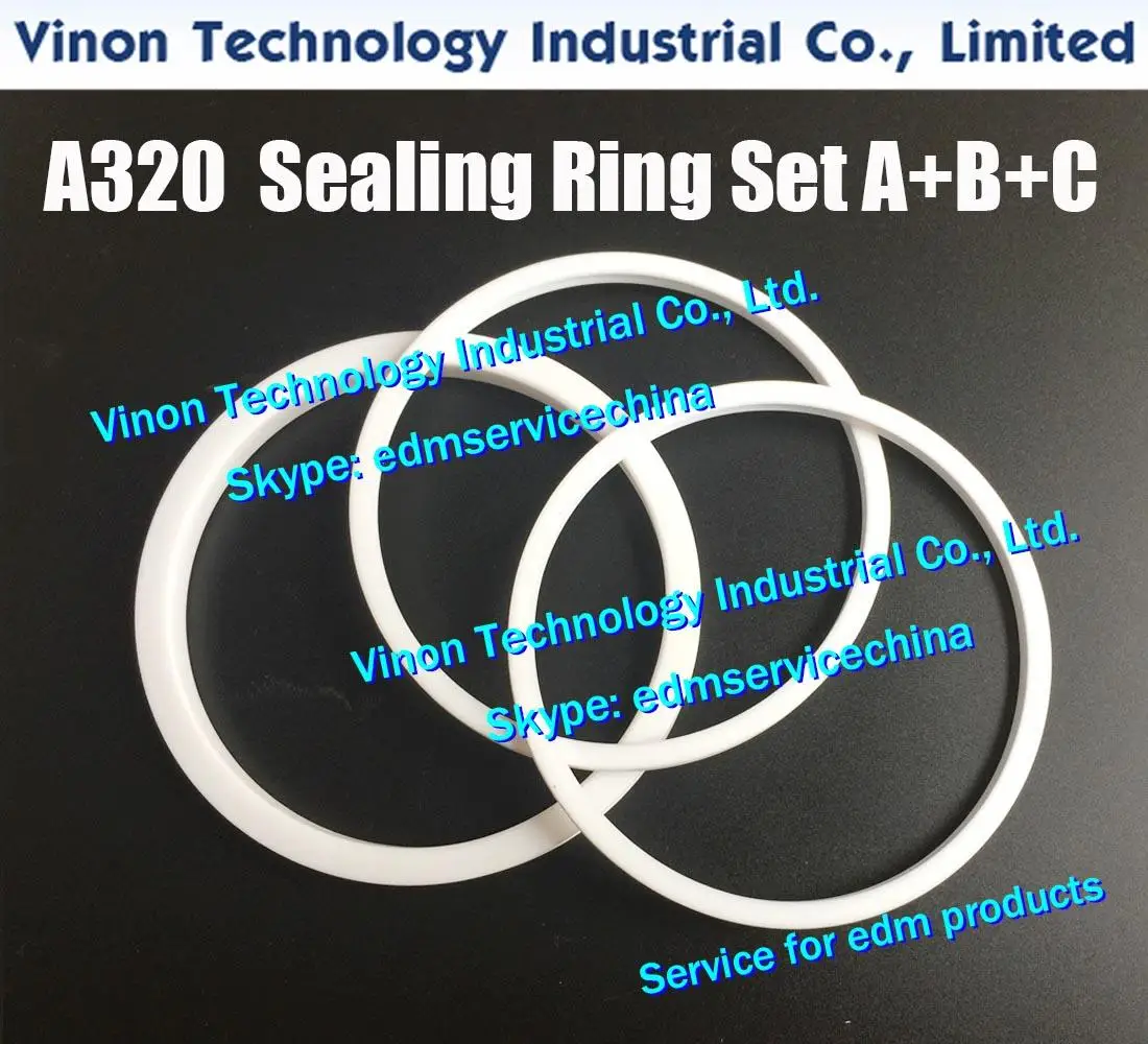 (3pcs/set) A320D edm Lower Arm Sealing Ring A+B+C Set for Sodic k A320D,A325 Machine 3031975, 3031793, 3031971 edm Wiper Set