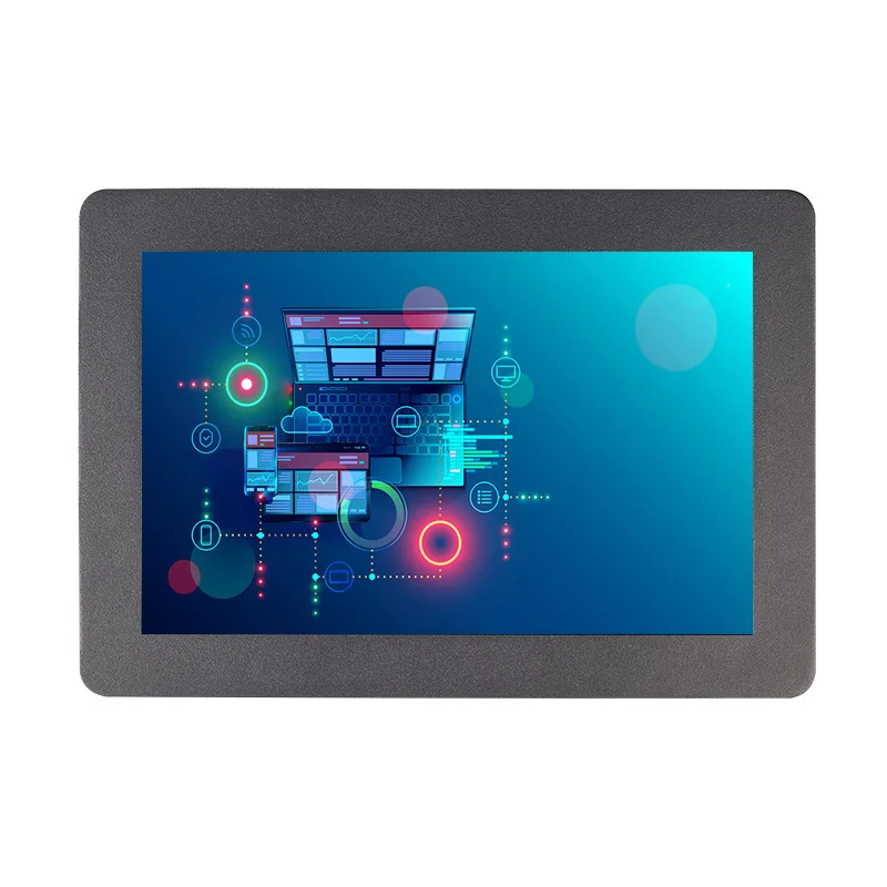 Industrial Panel Mount 10.1 Inch 1280x800 Resistive/Capacitive Touch Screen Monitor With VGA/HDMI/USB Interface