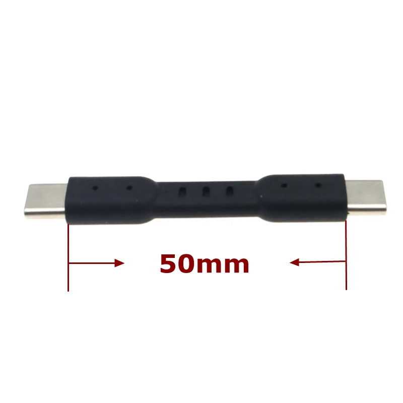 For E1DA 9038D DAC Device USB C 180 Degree Synchronous Charging Cable OTG Type C Male To Male Adapter Cable for Samsung SSD T5