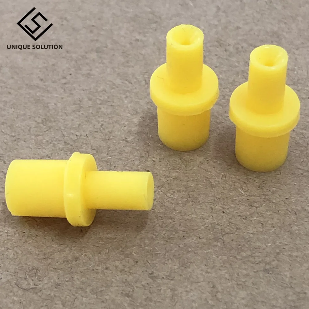 Syringe silicone soft yellow pumping air hollow joint part rubber connector 4 4.0 4mm ciss inkjet cartridge cleaning clean tool