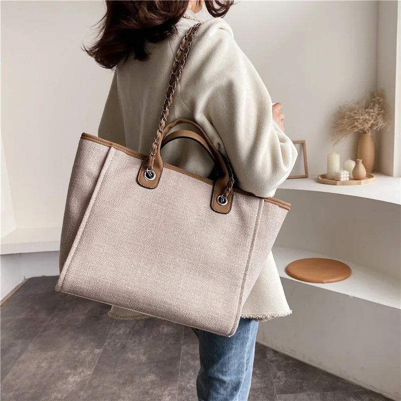 Large Capacity Women Canvas Handbags High Quality Ladies Shoulder Bag Fashion Designer Female Casual Tote Bag Big Messenger Bags