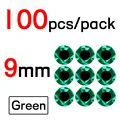 100 Piezas de 9mm Verde