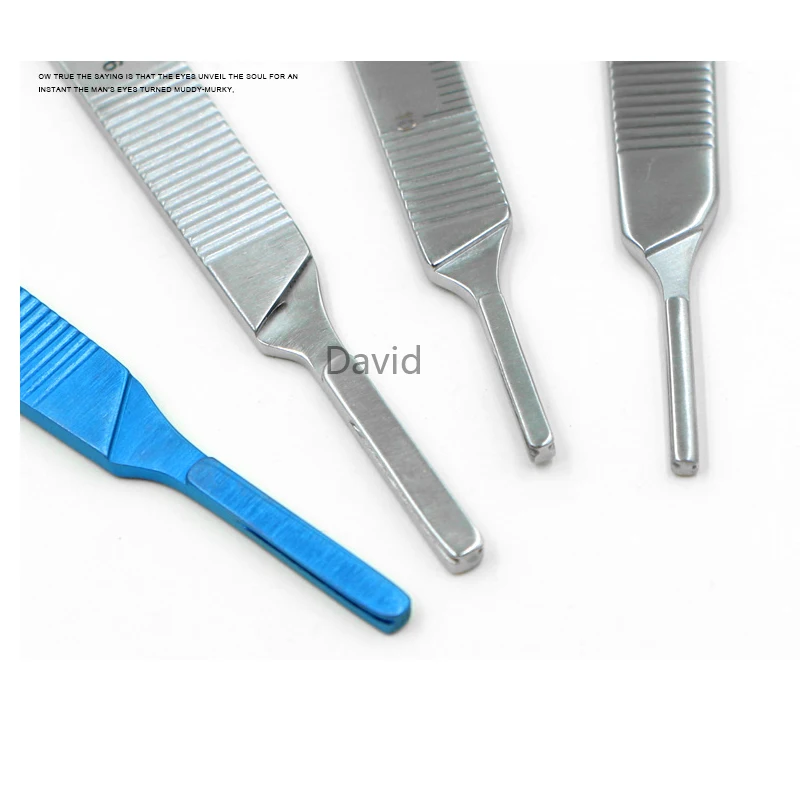 Stainless Steel Knife Handle Blade Holder,Titanium Surgical Knife Handle Cosmetic Surgery Tool Handle