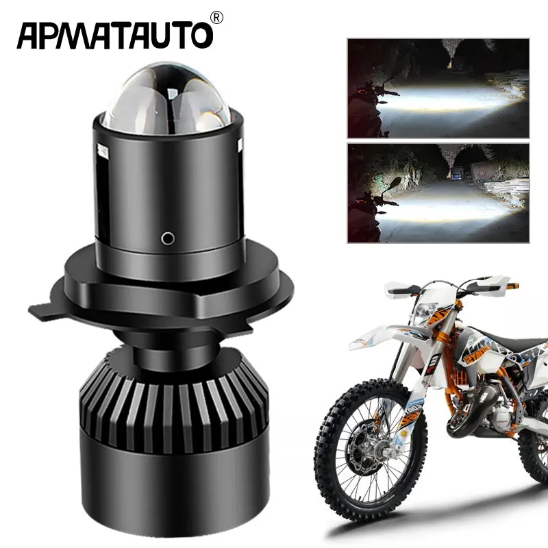 1PCS Motorcycle LED lens Headlight 6800lm 6000k For KTM 2017 2018 EXC XCF SX F SMR Enduro Dirt Bike Motocross Supermoto H4 Bulb