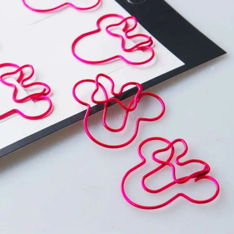 4 Stuks Leuke Paperclip Vormige Pin Cartoon Paperclip Papier