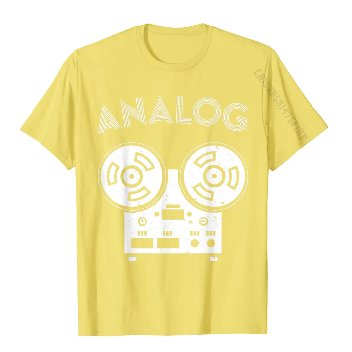 Analog Vintage Reel To Reel Audio Recording Sound Engineer T-Shirt Tops T Shirt Retro Normal Cotton Men Top T-Shirts Crazy