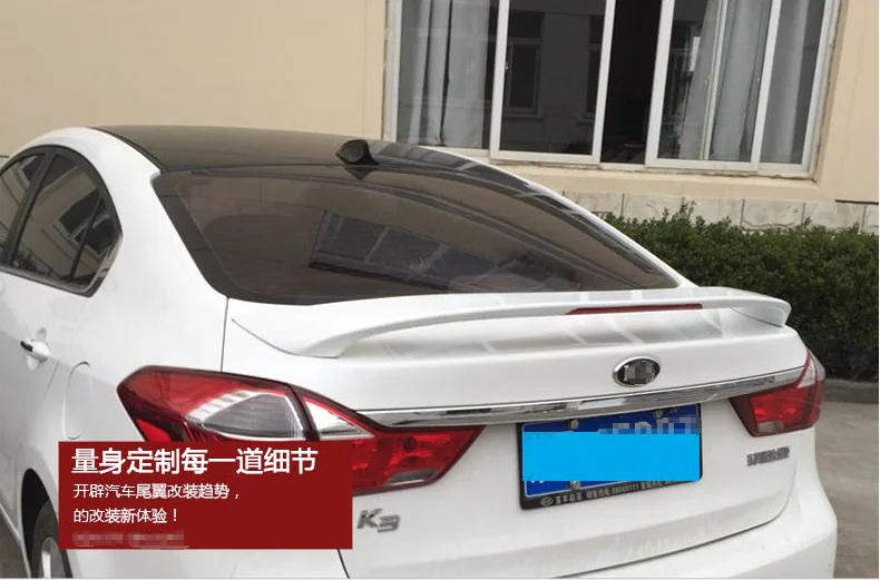 Dla Kia Forte K3 Spoiler wysokiej jakości ABS materiał tylny spojler samochodu unpaint kolor tylny Spoiler dla Kia Forte K3 Spoiler 2012-2015 — zdjęcie 4