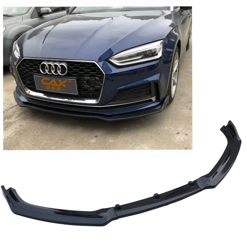 Car front bumper 3-section carbon fiber pattern ABS material for Audi A4 B9 2017-2019 car exterior parts