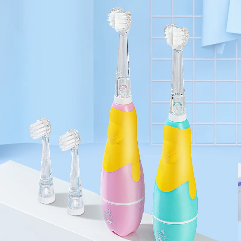 SG-513  Child Electric Toothbrush 2-3-6 years old Sonic Vibration Kids Babies Toothbrush Soft Bristles Replacement Brush Head