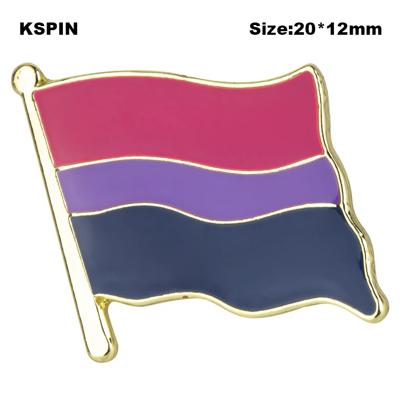 Bisexual Pride Rainbow Gay Pride Lapel Pin Badges for Clothes in