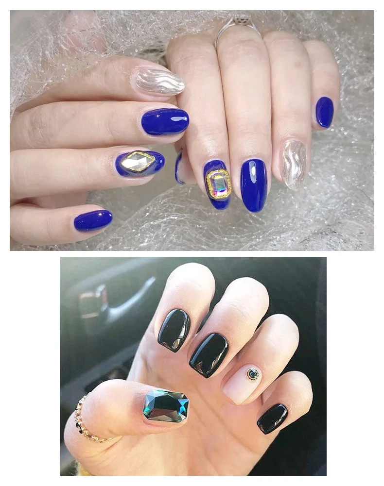 30pcs Nail Rhinestone Alloy jewelry alien Crystals Manicure Nails Art Decoration 6 Grid Jewelry Nail Accessories