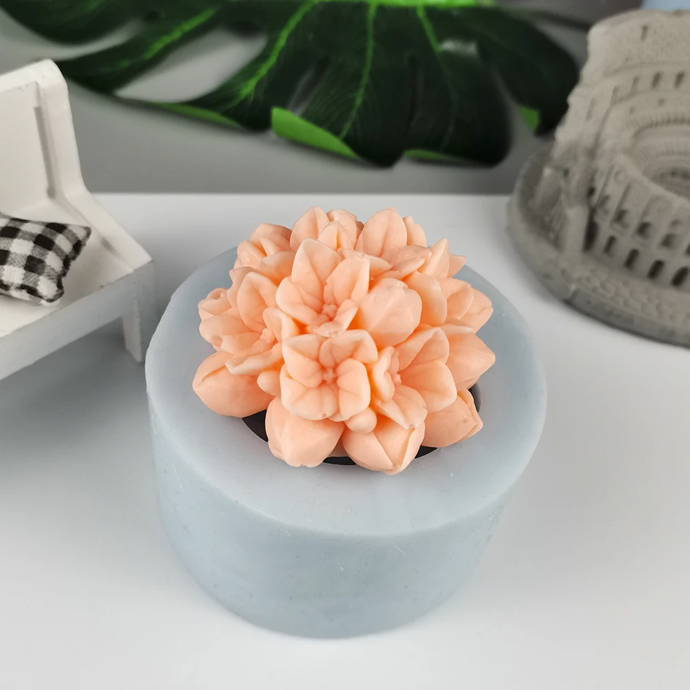 HC0283 PRZY Molds Silicone Hydrangea Flower Mold Decoration Plant Soap Molds Ochid Flowers Candle Moulds Bouquet Making Clay