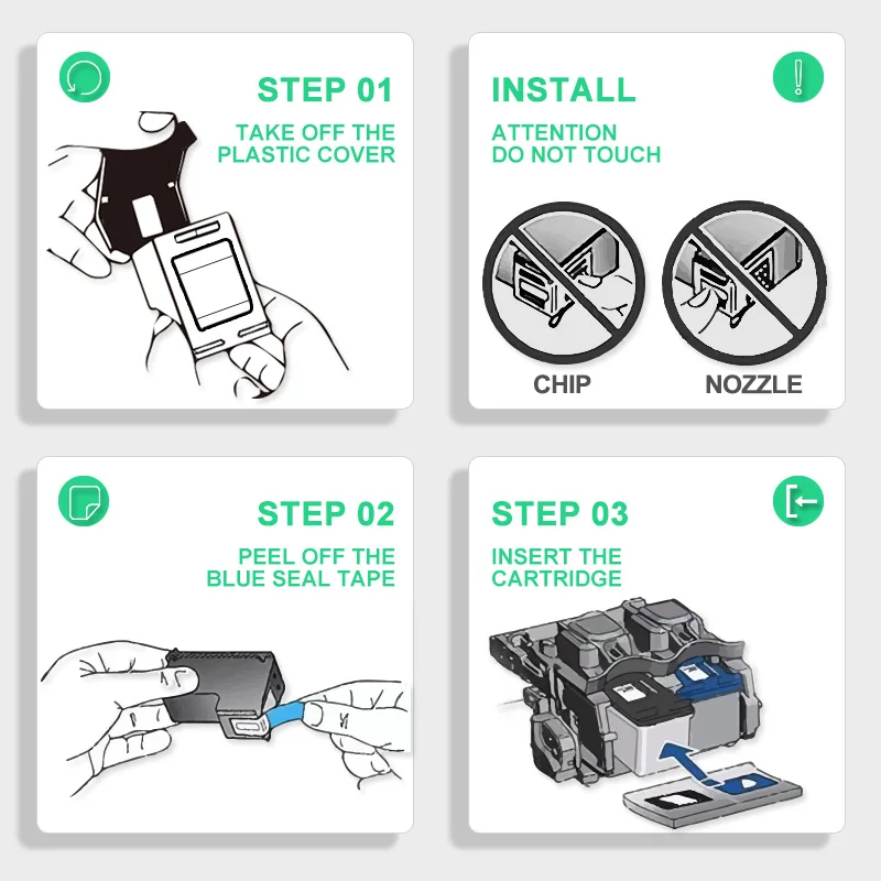 Cartuchos de tinta remanufaturados, compatíveis com Canon MX475, MX525, MG3650, MG3600, MG3250, MG2150, MG3100, 540XL, 540XL, PG540, CL540