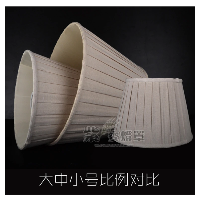 TUDA Chinese Style Bedroom Bedside Lamp Lampshade Accessories Fabric Linen Living Room Floor Lamp Large Lampshade Shell Cover