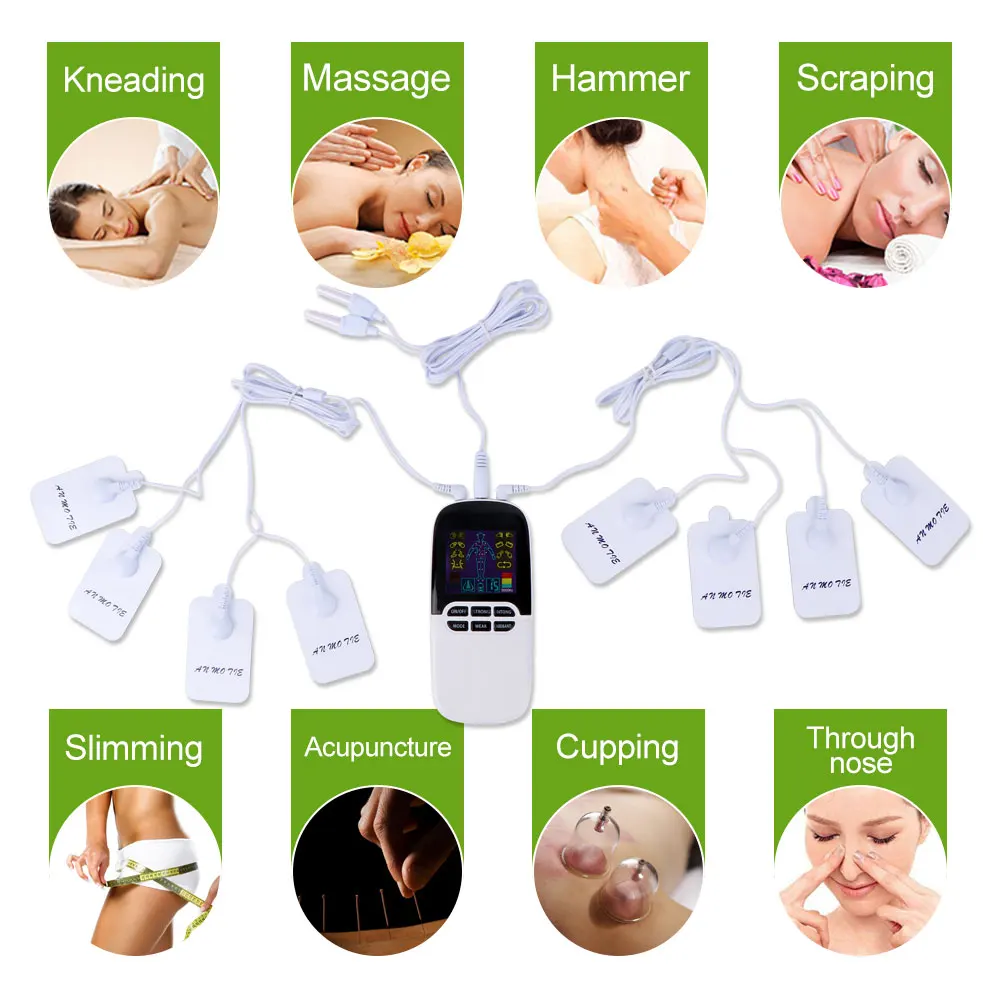 Electric EMS Tens Unit Pulse Massage Portable Rhinitis Sinusitis Cure Therapy Nose Laser Low Frequency Pulse Massager Machine