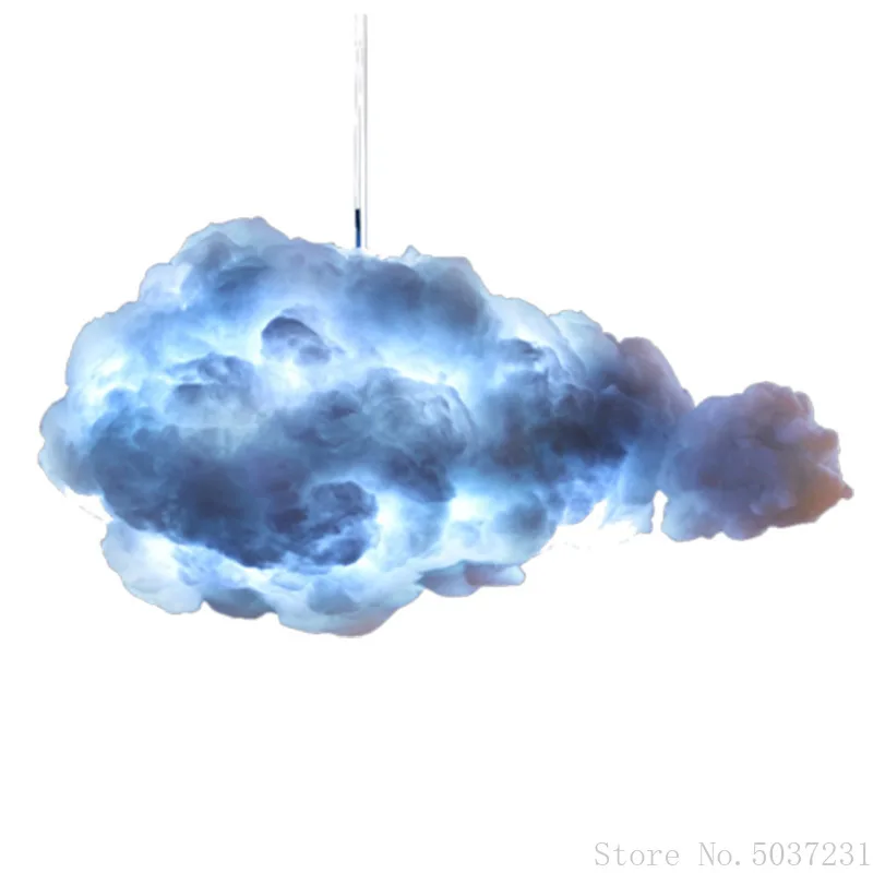 Post Modern Cloud Chandelier Lights Bar Cafe Floating Cloud Pendant Lamp for Living Room Bedroom Decorated Cloud Hanging Lamp