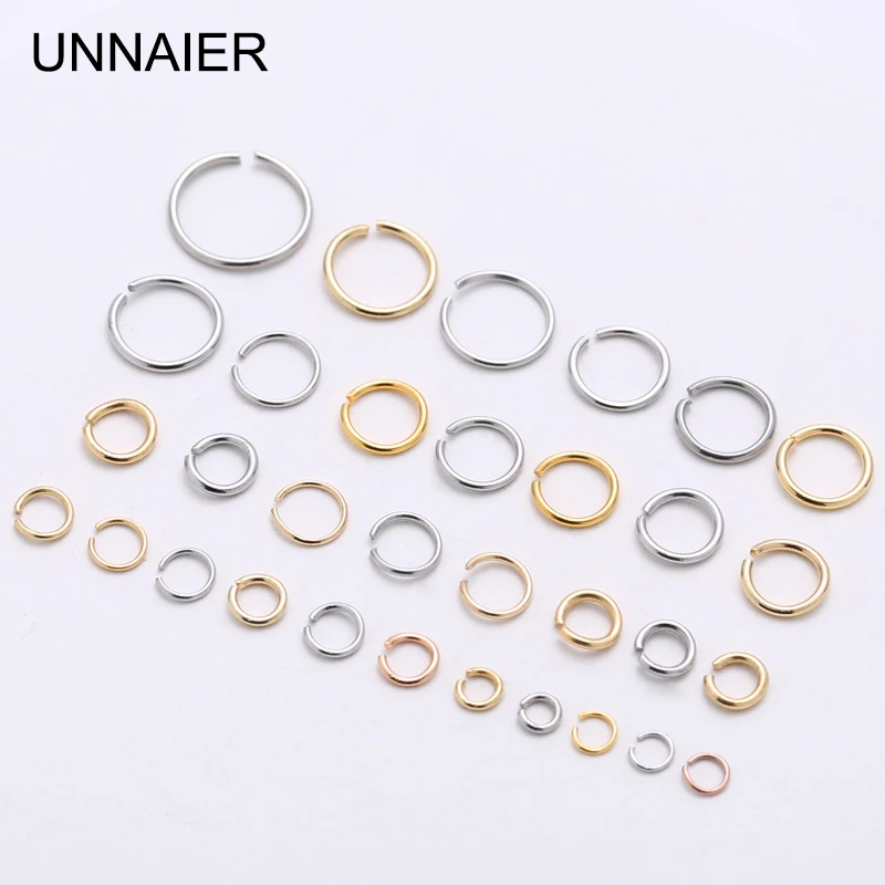 UNNAIER20pcs/batch Metal Opening Small Circle Connecting Ring Handmade DIY Jewelry Accessories Necklace Bracelet Connecting Ring