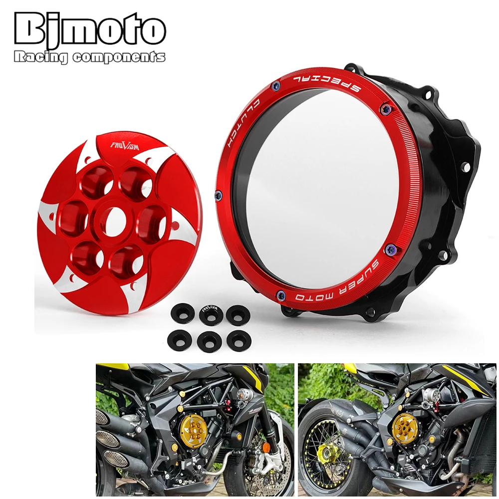 

Clutch Cover Guard Spring Retainer Clear Engine Protector For MV Agusta Brutale Dragster 800 RR 800RR Turismo Veloce 800 800RC