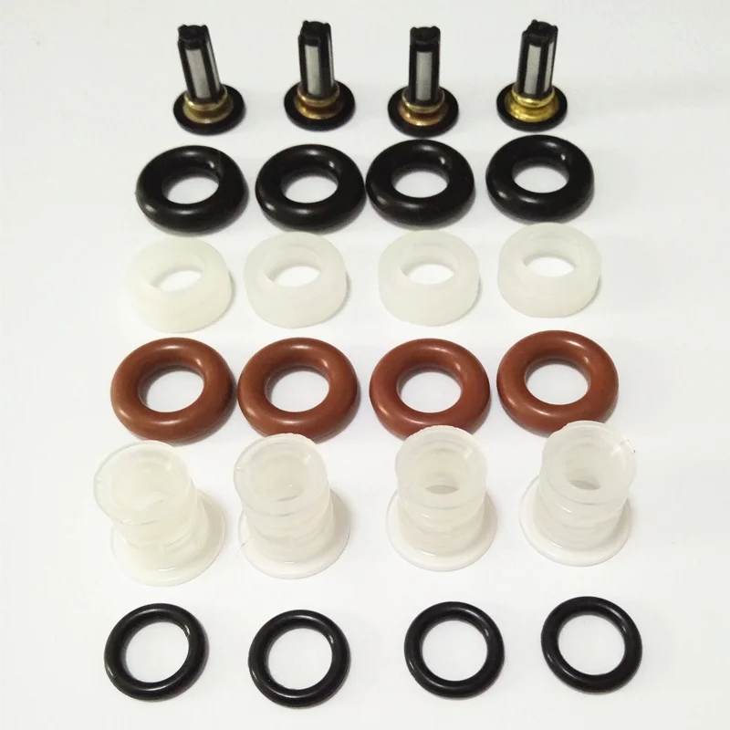4set fuel injector repair kit for honda injection oem #16450 RCA-A01 16450PPAA01 15810-RAA-A01 replace filter orings washer caps