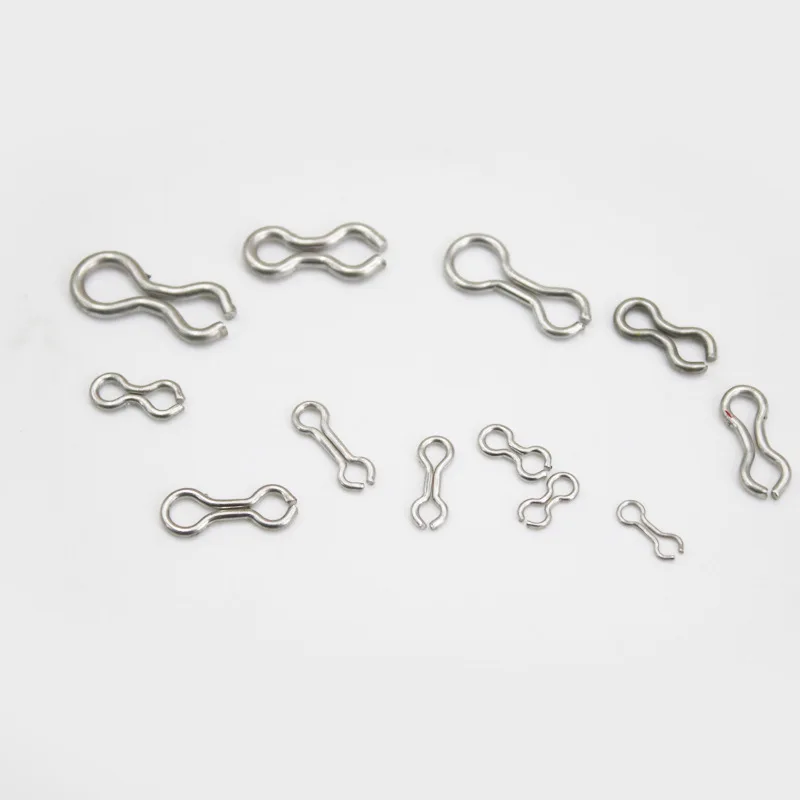 1000pcs Stainless Steel Carp Splay Rings Swivel Buckle Lure Leader Sinker Eyes Connector Fishing Gear Tackle Accessories Pesca