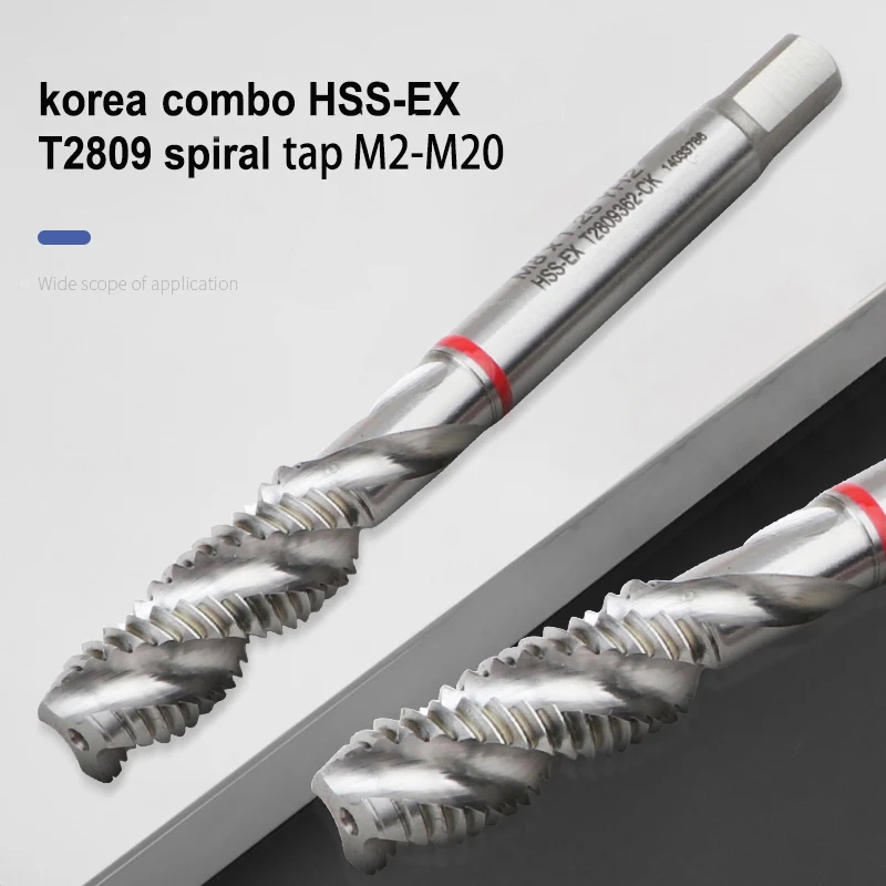 T2809 M2-M20 plug screw tap die metric plug threading tool tapping taps drill bits wrench holder set hss right hand tap