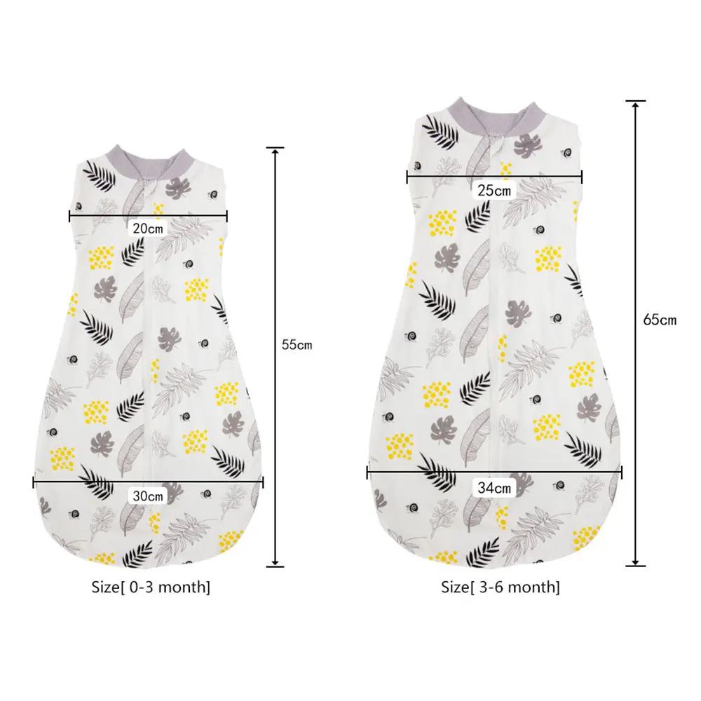 Saco de dormir para bebé recién nacido, 100% algodón, manta suave, bonito patrón de aire acondicionado, 0-6M, 2 en 1, multifuncional