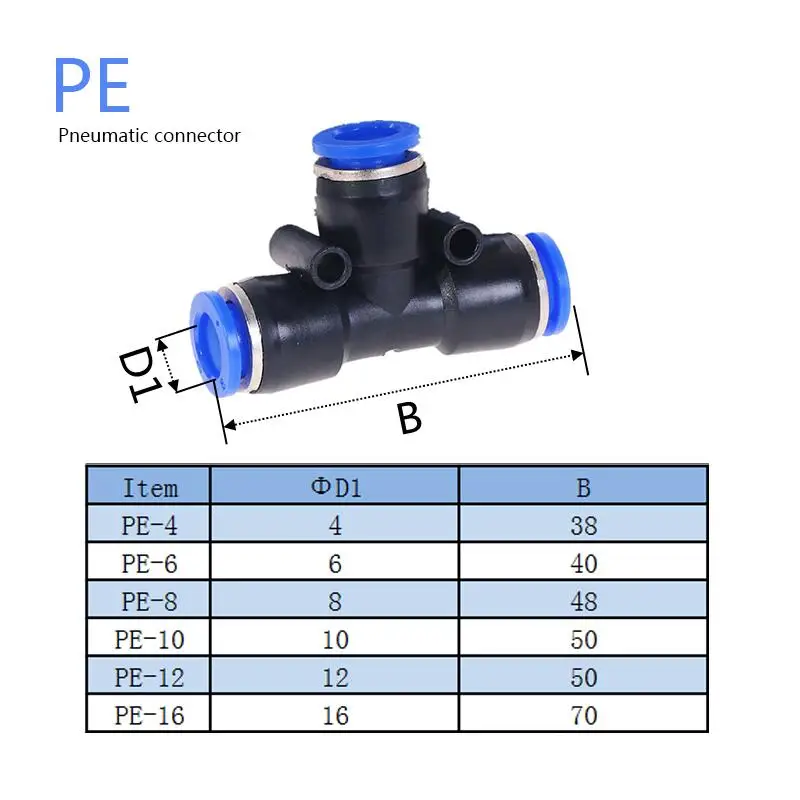 Pneumatic fittings  PY/PU/PV/PE/HVFF/SA  Air water pipes and pipe connectors direct thrust 4 to12mm plastic hose quick couplings