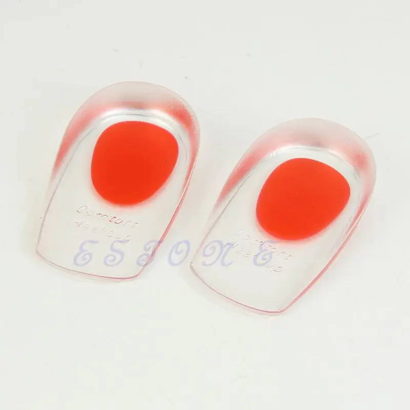 Gel Shoes Pads Cushion Heel Cup Insoles Massager Inserts Heel Spur Pain Silicone Dropship