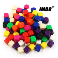 10pcs/pack Blank Dice Acrylic 16mm Multicolor #16 Teaching Props Game Accessories Mathematical Tools Rounded Corner